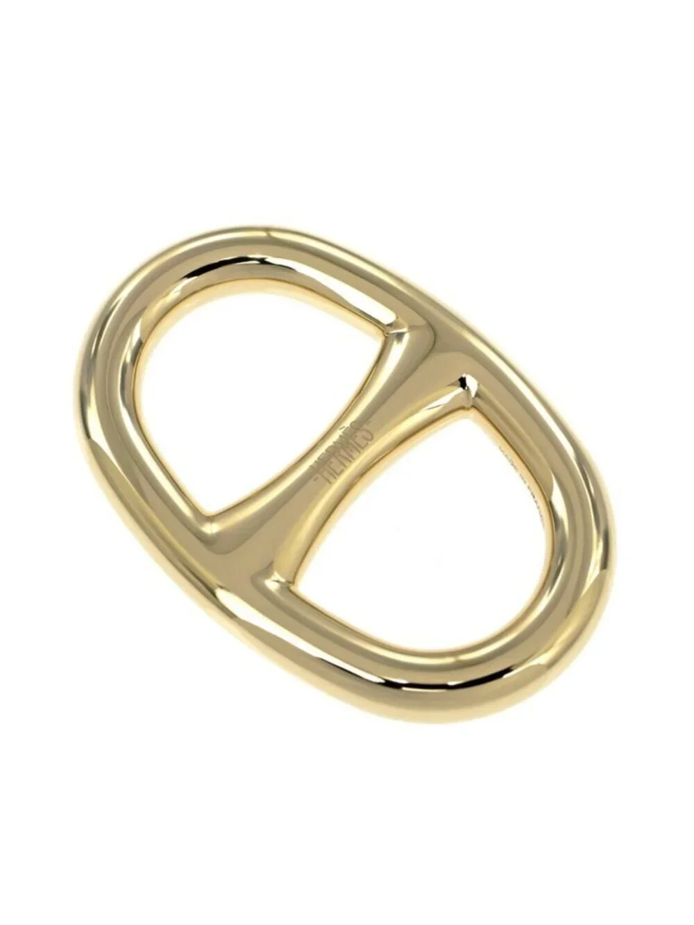 Hermes Scarf Ring Chaine D'ancre Permanent Brass Gold Color - Picture 5 of 11